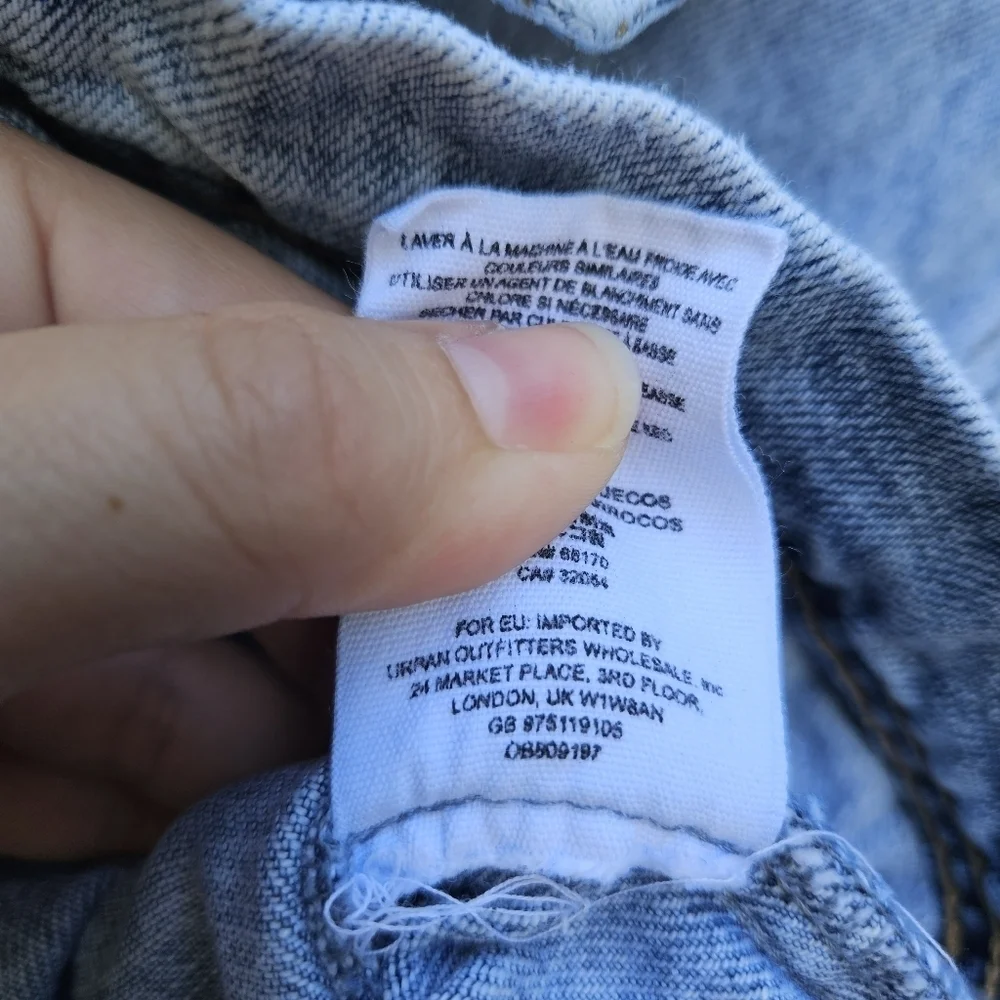 Free People Rumors denim jacket light indigo cropped XS
